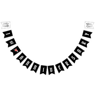 Personalisiertes Biker Couple Wedding Jubiläum Wimpelkette