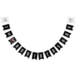 Personalisiertes Biker Couple Wedding Jubiläum Wimpelkette