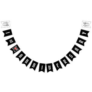 Personalisiertes Biker Couple Wedding Jubiläum Wimpelkette