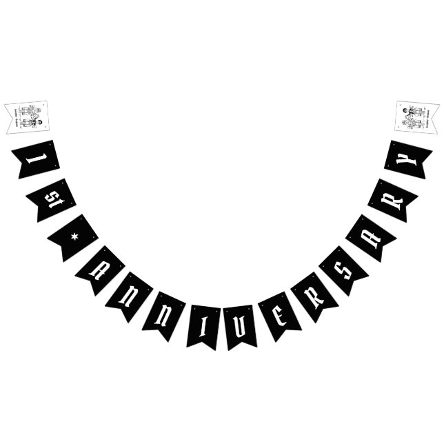 Personalisiertes Biker Couple Wedding Jubiläum Wimpelkette (Alle)