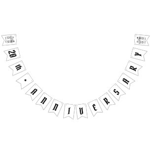 Personalisiertes Biker Couple Wedding Jubiläum Wimpelkette