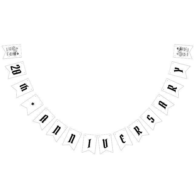 Personalisiertes Biker Couple Wedding Jubiläum Wimpelkette (Alle)