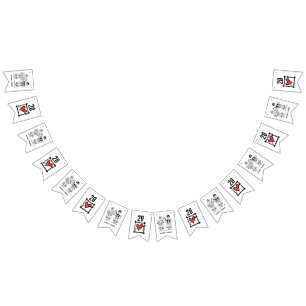 Personalisiertes Biker Couple Wedding Jubiläum Wimpelkette