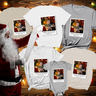 Personalisiertes Bild Cooles Vintage 1. Weihnachte Tri-Blend Shirt