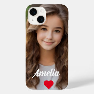 Personalisiertes Bild Modernes Skript Name Liebe Case-Mate iPhone 14 Hülle
