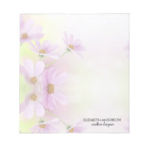 Personalisiertes Bild & rosa Wasserfarben-Blumen