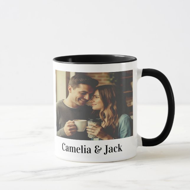 Personalisiertes Bild und Text  Tasse (Rechts)