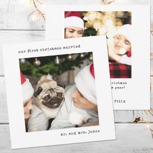 Personalisiertes Bild Unser erstes Weihnachtsfest  Feiertagskarte