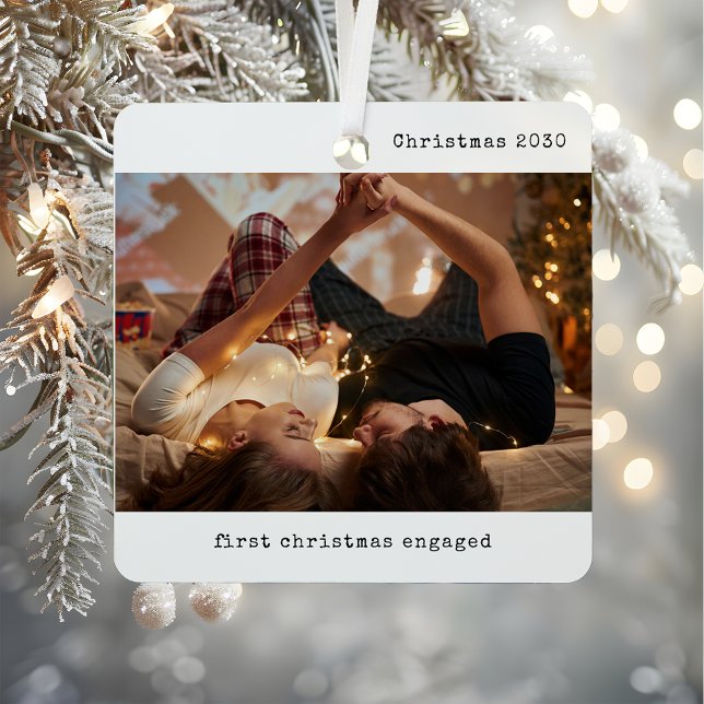 Personalisiertes Bild Unser erstes Weihnachtsfest  Ornament Aus Metall (Von Creator hochgeladen)