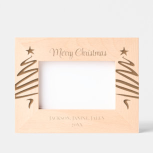 PERSONALISIERTES BILD VON CHRISTMAS BÄUMEN GEÄTZTE RAHMEN