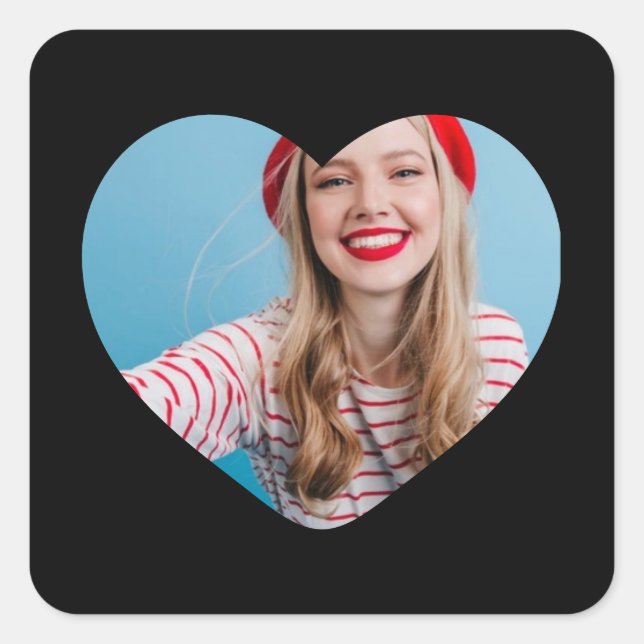 personalisiertes Bildaufkleber Quadratischer Aufkleber (Vorderseite)