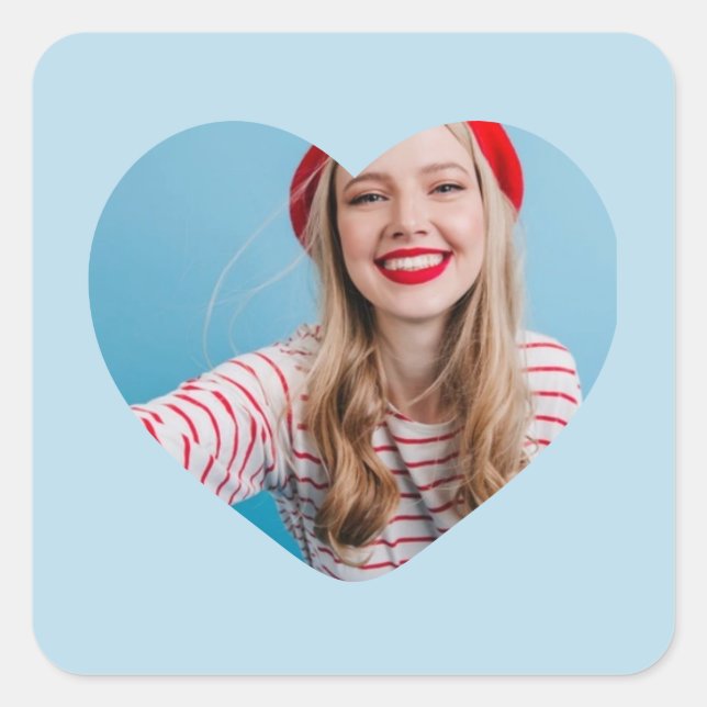 personalisiertes Bildaufkleber Quadratischer Aufkleber (Vorderseite)
