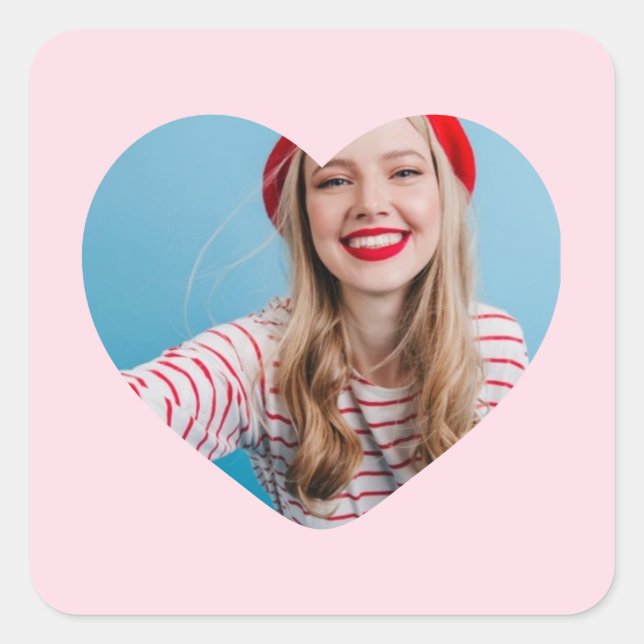 personalisiertes Bildaufkleber Quadratischer Aufkleber (Vorderseite)