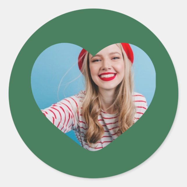 personalisiertes Bildaufkleber Runder Aufkleber (Vorderseite)