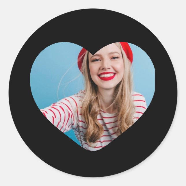 personalisiertes Bildaufkleber Runder Aufkleber (Vorderseite)