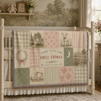 Personalisiertes Bilderbuch für Baby Mädchen Lamm Decke