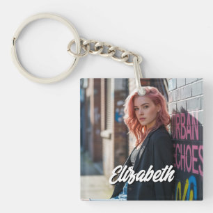 Personalisiertes Bildgeschenk mit Vorder- und Rück Schlüsselanhänger