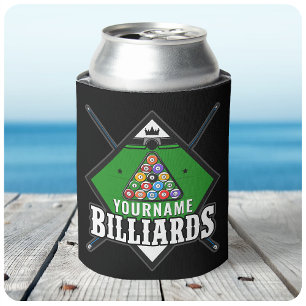 Personalisiertes Billard NAME Queue Rack Billardra Dosenkühler