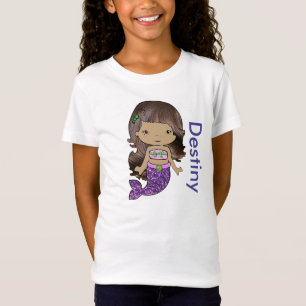 Personalisiertes Bio Meerjungfrau-Mädchen-Shirt T-Shirt