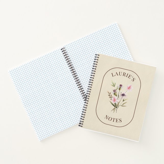 Personalisiertes Birth-Blume-Notebook Notizbuch (Innenseite)