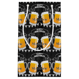 Personalisiertes Birthday Chalkboard Bierglas Kleine Geschenktüte