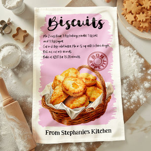 Personalisiertes Biscuit-Rezept Geschirrtuch