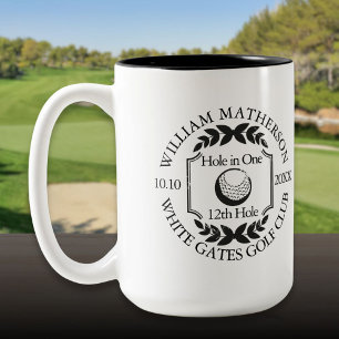 Personalisiertes Black and White Golf mit Hole-in- Zweifarbige Tasse