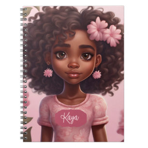 Personalisiertes Black Girl-Notebook Notizblock
