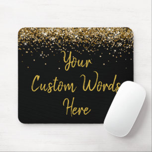 Personalisiertes Black Gold Boss Geburtstagsgesche Mousepad