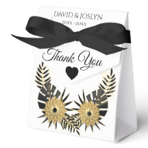 Personalisiertes Black & Gold Floral Anniversary P