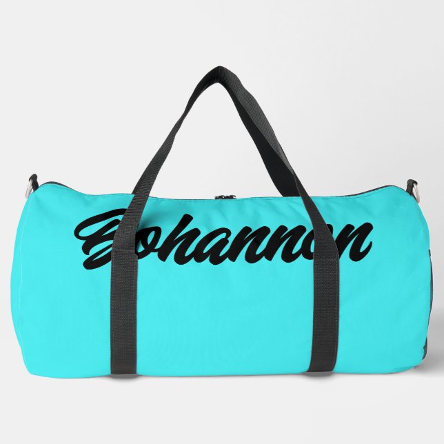 Personalisiertes Blau Duffle Bag (Vorderseite)