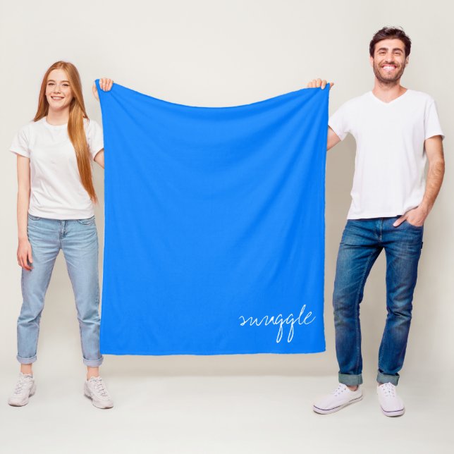 Personalisiertes Blau Fleecedecke (Beispiel)