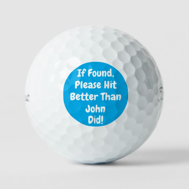 personalisiertes Blau Golfball (Vorderseite)