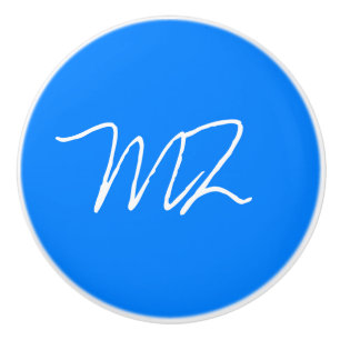 Personalisiertes Blau Keramikknauf