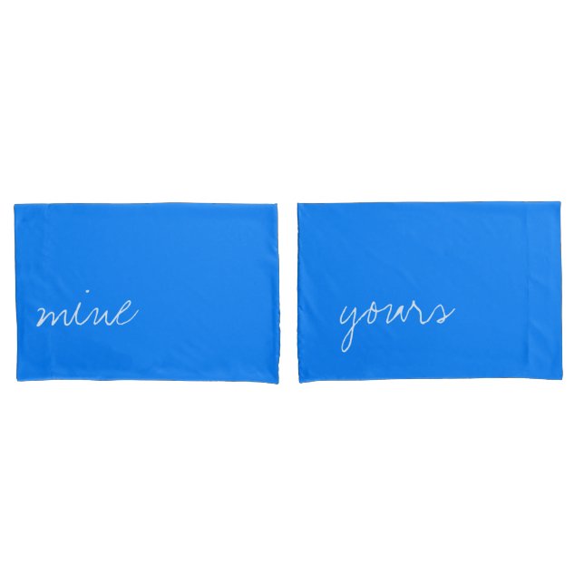 Personalisiertes Blau Kissenbezug (Vorderseite-Set)