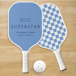 Personalisiertes Blau Pickleball Mom Superstar Ben Schläger