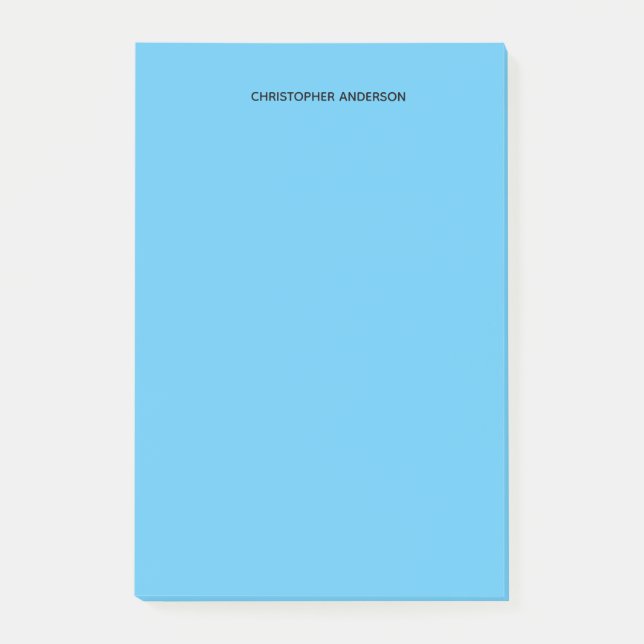 Personalisiertes Blau Post-it Klebezettel (Vorderseite)