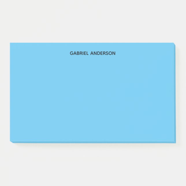 Personalisiertes Blau Post-it Klebezettel (Vorderseite)