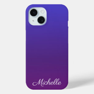Personalisiertes Blau und lila Ober Case-Mate iPhone Hülle
