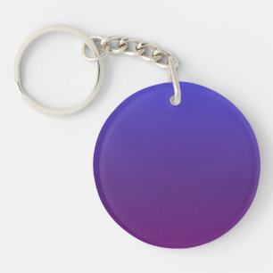 Personalisiertes Blau und lila Ober Schlüsselanhänger