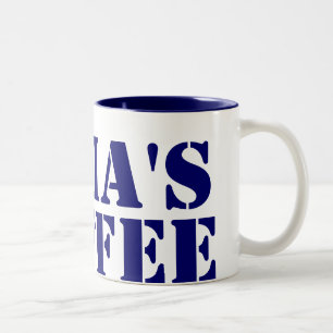 Personalisiertes Blau Zweifarbige Tasse