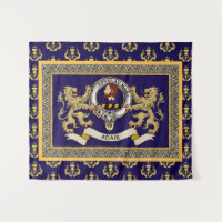 Personalisiertes Blaues Adair-Clan-Abzeichen