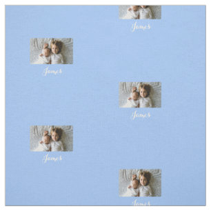 Personalisiertes blaues Baumwollgewebe hinzufügen  Stoff