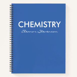 Personalisiertes blaues Chemie-Grafenpapier Notizbuch