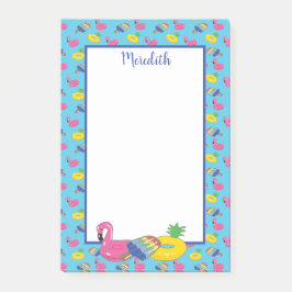 Personalisiertes blaues Schwimmbad Schwimmbad Gemu Post-it Klebezettel