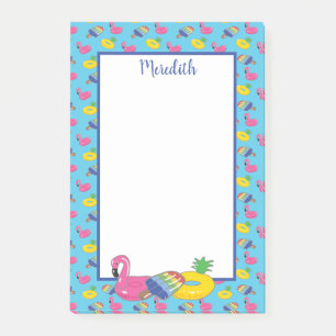 Personalisiertes blaues Schwimmbad Schwimmbad Gemu Post-it Klebezettel