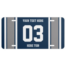 Personalisiertes blaues Silber und weiße Sportstre