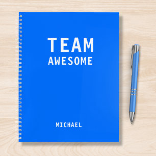 Personalisiertes Blaues Team-Kollegen-Geschenk Notizbuch
