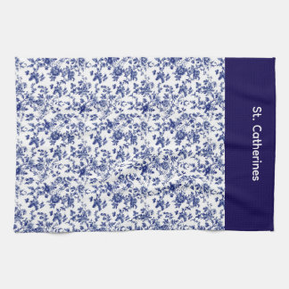 Personalisiertes blaues Toile-Handtuch Geschirrtuch