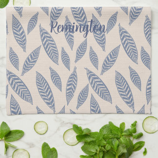Personalisiertes Block Print Blätter Küche Handtuc Geschirrtuch